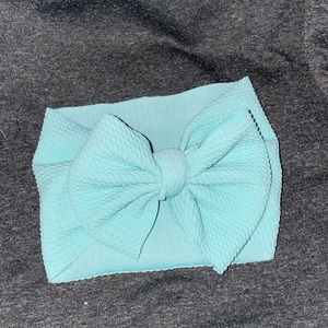 Light blue headband bow